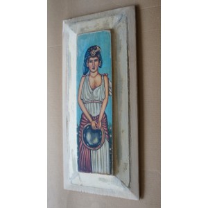 Παλαιός ταμπλάς - "Ελληνίδα Χορεύτρια"